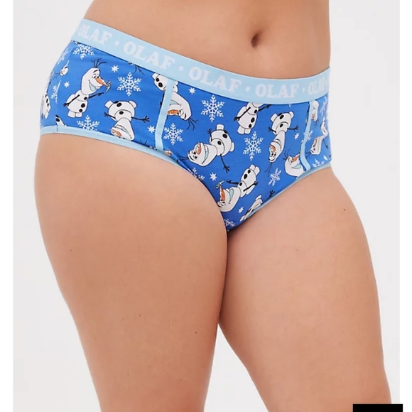🆕⛄❄️ 2X OLAF BLUE DISNEY FROZEN CHEEKY PANTY - COTTON❄️⛄ - Picture 1 of 6